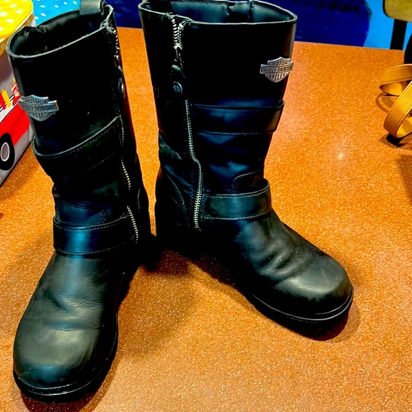 Black Harley Davidson Boots. Size 6. Great condition - Picture 1 of 6